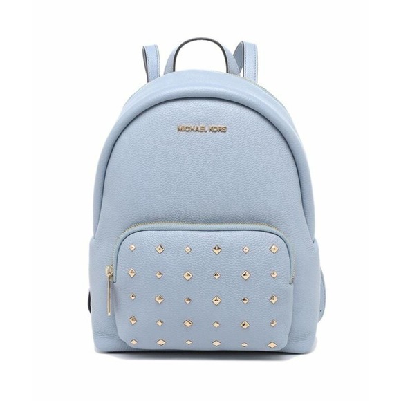 Michael Kors Erin Medium Backpack Shoulder Bag Handbag w/ Studs Pale Blue $428 - Picture 1 of 8